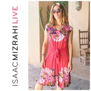 Isaac Mazrahi Live! Front Knot Floral Dress